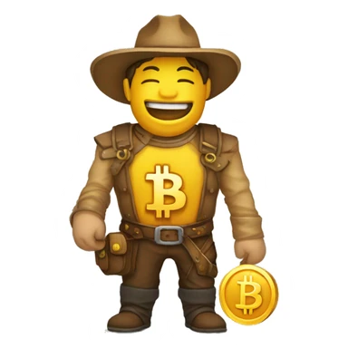 Minero de bitcoin muy feliz  sticker