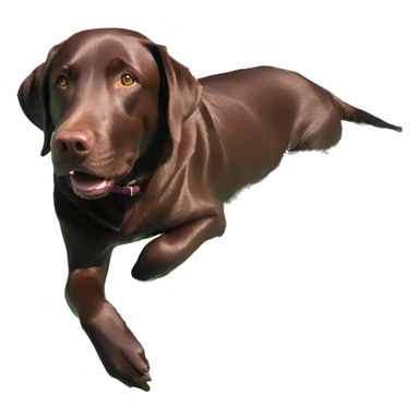 Chocolate Labrador swimming in pool sticker