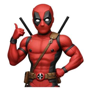 DeadPool from marvel rivals ass sticker