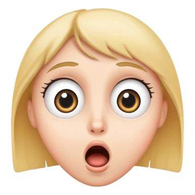 Surprised face with wide eyes sticker