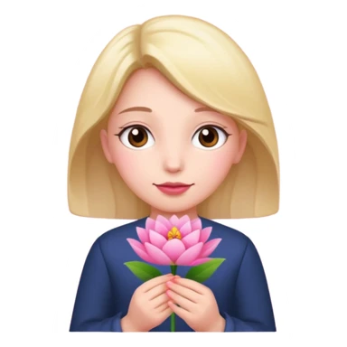 Girl with two hands in front sticker