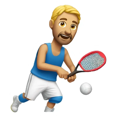 Man play Pádel  sticker