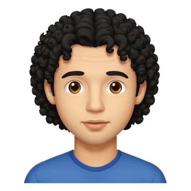 a handsome man with black curly hair tries to kiss sticker