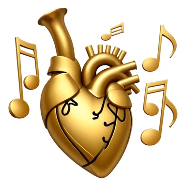 jazz music themed heart sticker