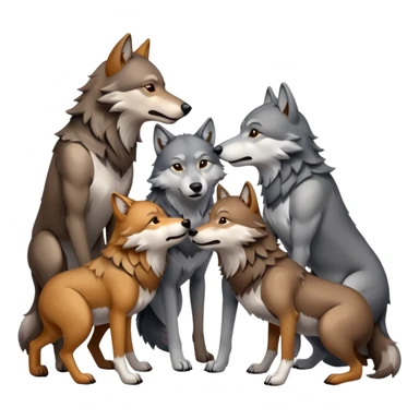 Wolfs bowing down sticker