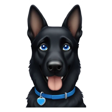 black german shepherd with blue eyes sticker