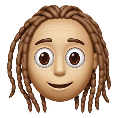 Brown M&M long head and dreads
 sticker