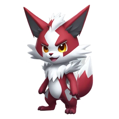 Anthro Cool Edgy Cute Chibi Shiny Zangoose-Zoroark-Fakemon-Pokémon Full Body Detailed High Quality sticker