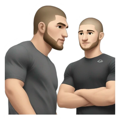 Khabib with shapka sticker