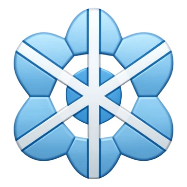 simple blue medical star of life symbol sticker