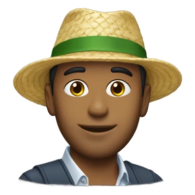 alex de souza with brazilian hat sticker