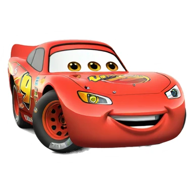 upset lightning McQueen sticker