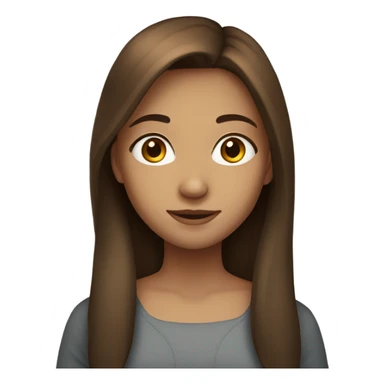 Pretty brown hair girl sticker