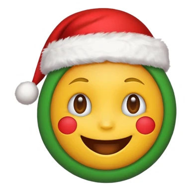 Cute christmas emoji sticker