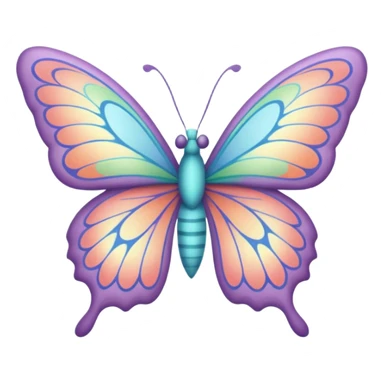 Ethereal butterfly crayon doodle sticker