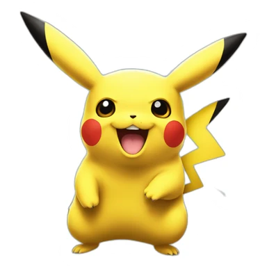 Pikachu thunderbolt sticker