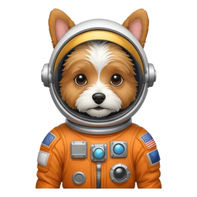 terrier in space suit sticker