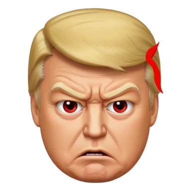 Donald Trump very angry  sticker