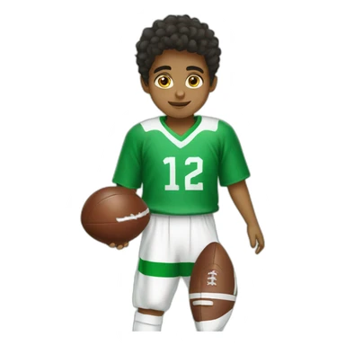 Saudi boy play football sticker