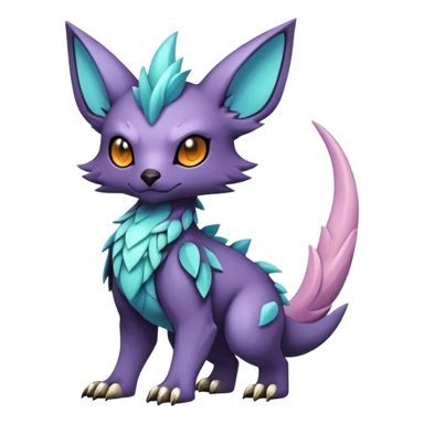 cool colorful dark pastel edgy fantasy animal hybrid Fakemon full body sticker