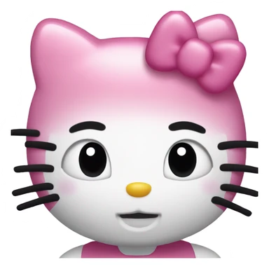 Hello kitty saying hi sticker