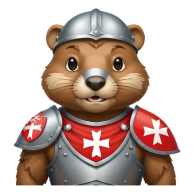 polish husaria miliatry unit but its a beaver, make him with a face like is the best fighter of all times with polish flag logo, not the whole body only the tors sticker