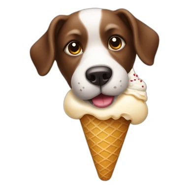 dog-eating-icecream sticker