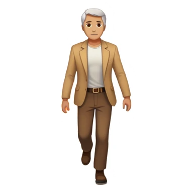 A man stands at the edge of a burning bridge, chest glowing with fiery purpose, his old self fading to ash as he strides forward into a bright, unknown future — no turning back. sticker