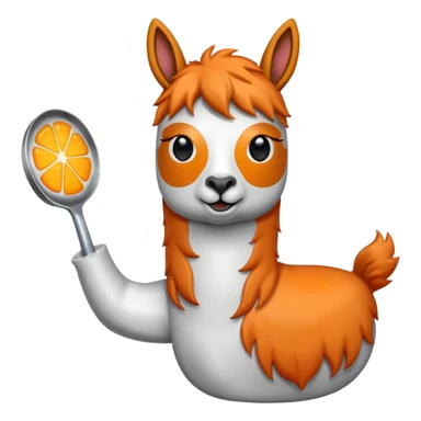 Una cuchara de metal y una llama por debajo sticker