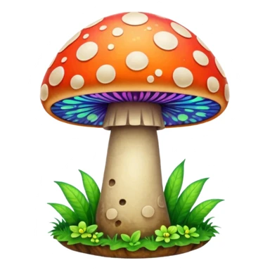 Trippy mushroom sticker