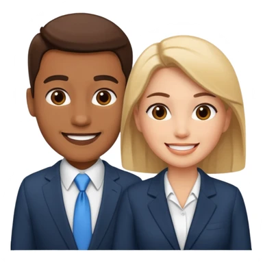 2 business people talking  sticker