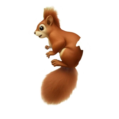 Red squirrel in a tree sticker