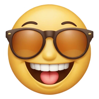 Smiley laughing with sun glasses on sticker