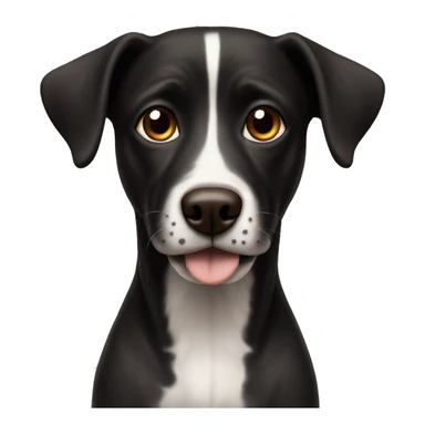 realistic dog with brown eyes black face sticker