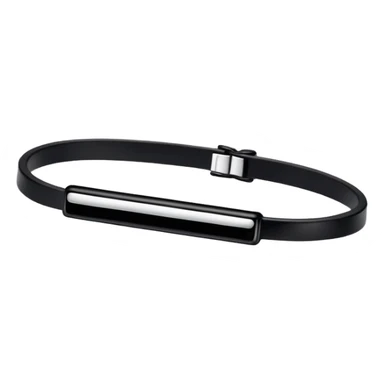 Horizontal black bar bracelet sticker