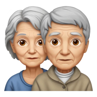 lo mismo que estas haciendo solo coloca alado de la abuela un hombre joven  sticker