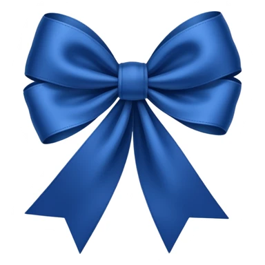 A ribbon bow of blue colour dark blue sticker