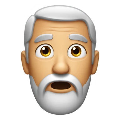 Shocked with beard  sticker