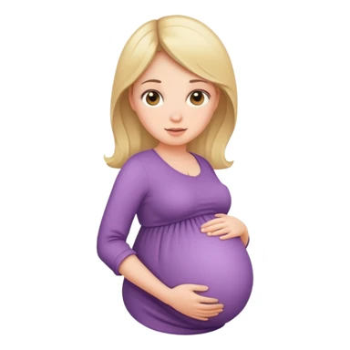 pregnant woman with baby bump sticker