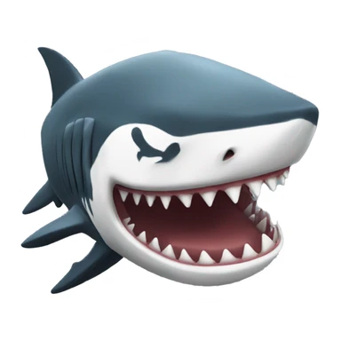 Shark eating panda sticker