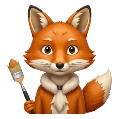 painter fox sticker