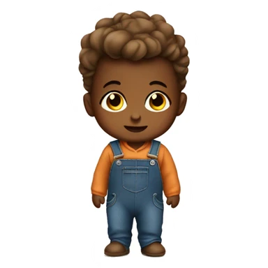 Baby wearing thanksgiving overalls sticker