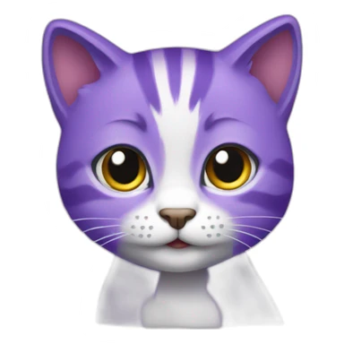 A purple little cat sticker