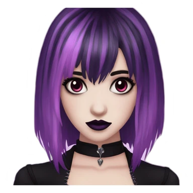 Elissabat-lightpinkskin-with-bangs-long-hair-dark-plumpurple-and-black-vampire-goth-makeup-pinkeyes-romanticgothcloses- sticker