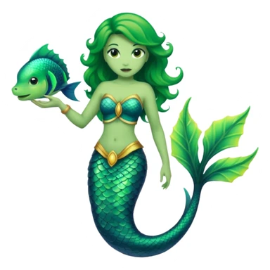 siren aesthetic tail green sticker