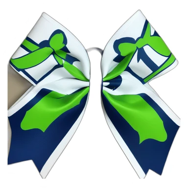 Maces Wolfpack cheerleading bow, white green navy blue sticker