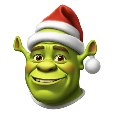 Shrek with Santa hat sticker