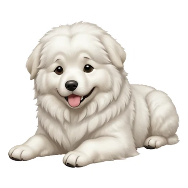 Great Pyrenees Belly Rub Emoji sticker