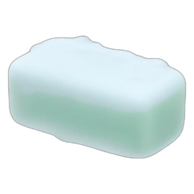 a bar of soap with foam on top sticker