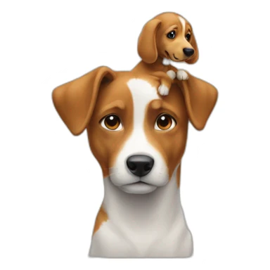 Enfant sur un chien sticker